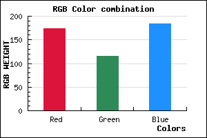 rgb background color #AE74B8 mixer