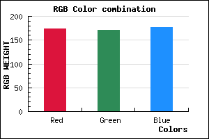 rgb background color #AEABB1 mixer
