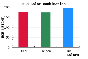 rgb background color #AEACC2 mixer