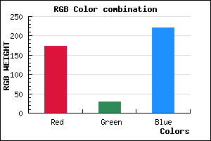 rgb background color #AE1DDD mixer