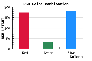 rgb background color #AE21B6 mixer