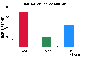 rgb background color #AE336F mixer