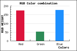 rgb background color #AE34B0 mixer