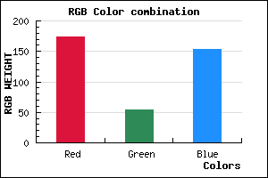 rgb background color #AE3699 mixer