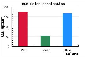 rgb background color #AE36A7 mixer
