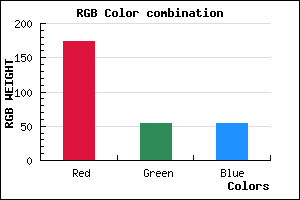 rgb background color #AE3636 mixer