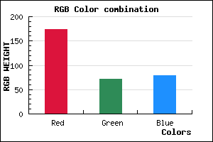 rgb background color #AE484F mixer