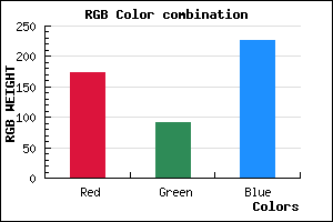 rgb background color #AE5CE2 mixer