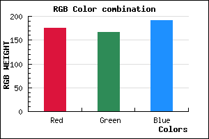 rgb background color #AFA7BF mixer