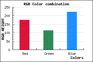 rgb background color #B072DE mixer
