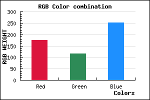 rgb background color #B073FB mixer