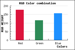 rgb background color #B0749C mixer
