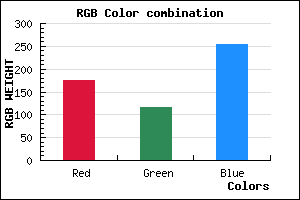 rgb background color #B075FD mixer