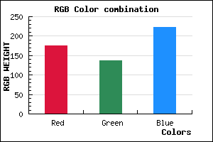 rgb background color #B088DE mixer