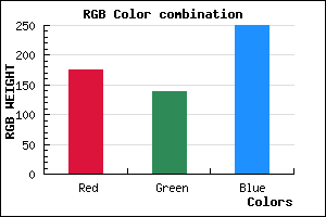 rgb background color #B08BFA mixer