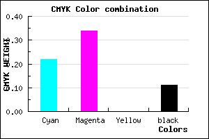 #B096E2 color CMYK mixer