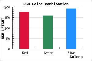 rgb background color #B09FC1 mixer
