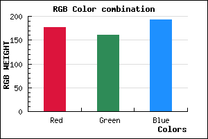 rgb background color #B0A0C0 mixer