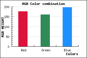 rgb background color #B0A1C5 mixer
