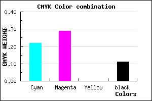#B0A2E3 color CMYK mixer