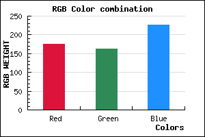 rgb background color #B0A2E3 mixer