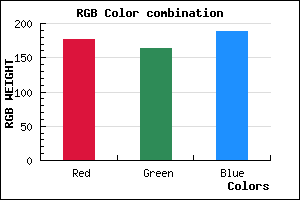 rgb background color #B0A3BD mixer