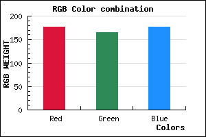 rgb background color #B0A5B1 mixer