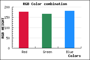 rgb background color #B0A7B5 mixer