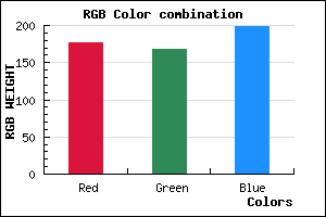 rgb background color #B0A8C6 mixer