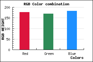 rgb background color #B0A9B7 mixer