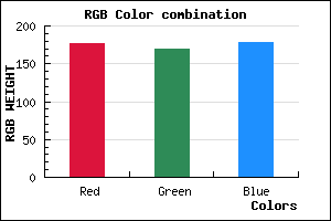 rgb background color #B0AAB2 mixer