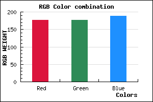rgb background color #B0B0BC mixer