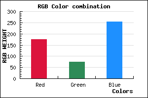 rgb background color #B04BFF mixer
