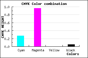 #B009F1 color CMYK mixer