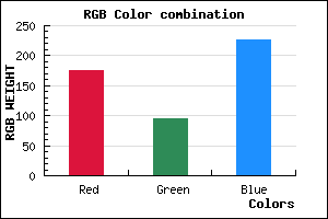 rgb background color #B05FE3 mixer