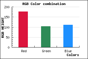 rgb background color #B1676F mixer