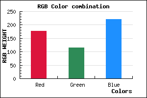 rgb background color #B173DD mixer