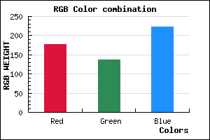 rgb background color #B188DE mixer