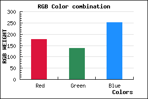 rgb background color #B189FB mixer