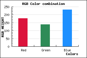 rgb background color #B18BE7 mixer