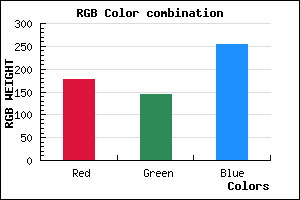 rgb background color #B190FD mixer