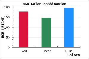 rgb background color #B192C4 mixer