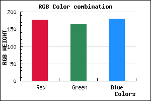 rgb background color #B1A3B3 mixer