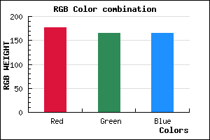 rgb background color #B1A5A5 mixer