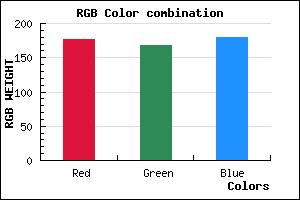 rgb background color #B1A8B4 mixer