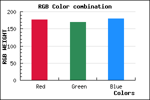 rgb background color #B1A9B3 mixer
