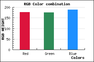 rgb background color #B1AFBD mixer
