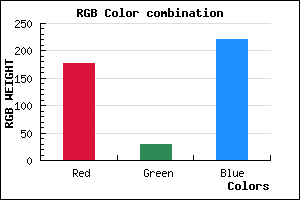 rgb background color #B11DDD mixer