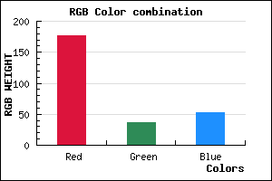 rgb background color #B12535 mixer