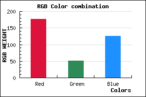rgb background color #B1337D mixer